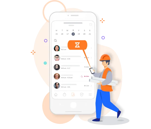場所を問わず時間を記録できる建設業向け