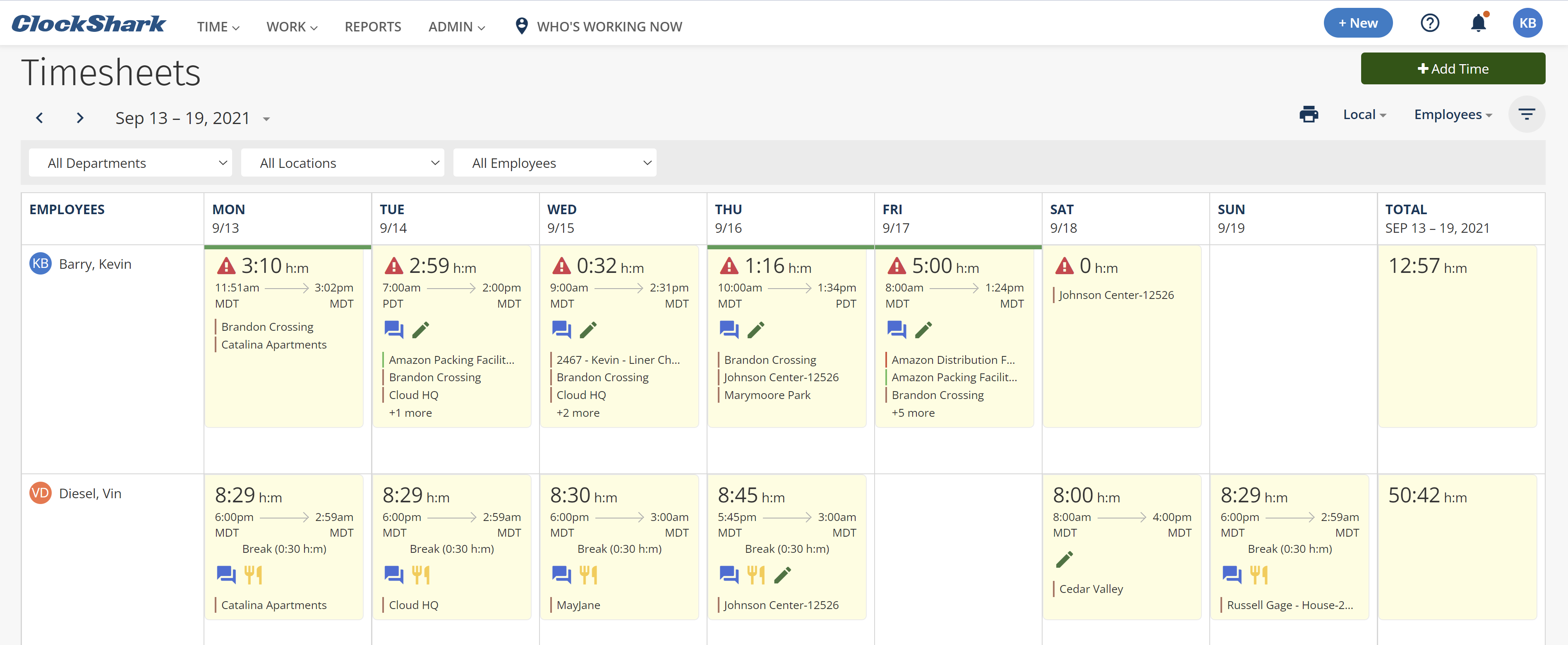 clockshark timesheet