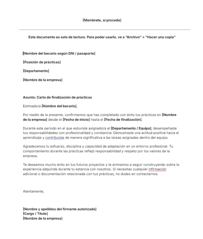 plantilla finalizacion de practicas