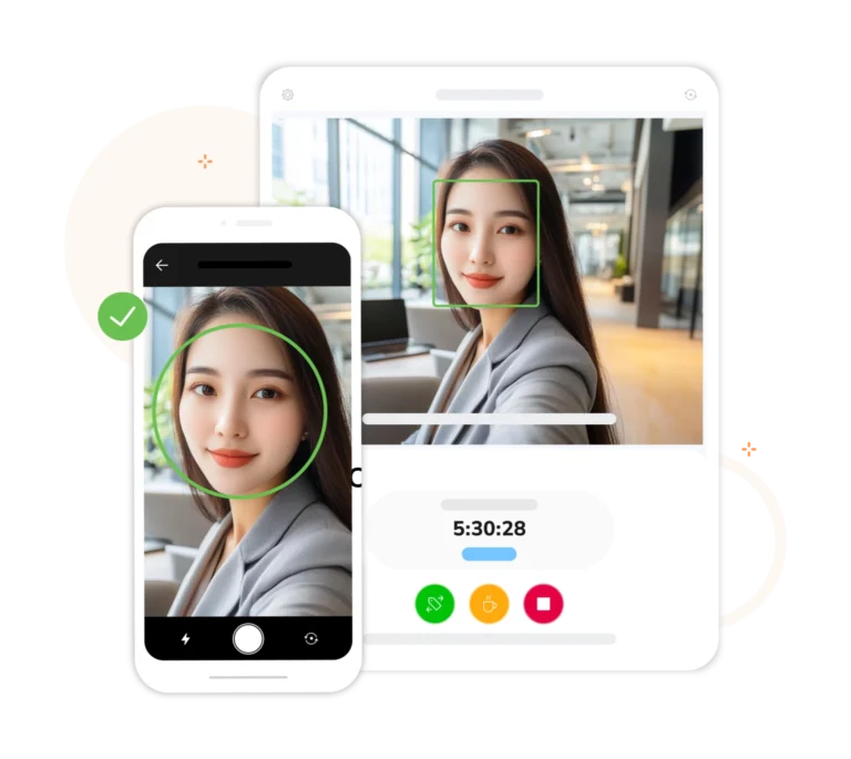 얼굴인식 출퇴근 기록 아시안