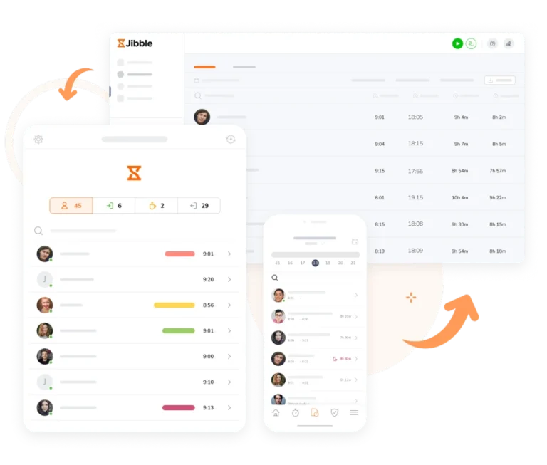 Suivi du temps et des présences sur plusieurs appareils