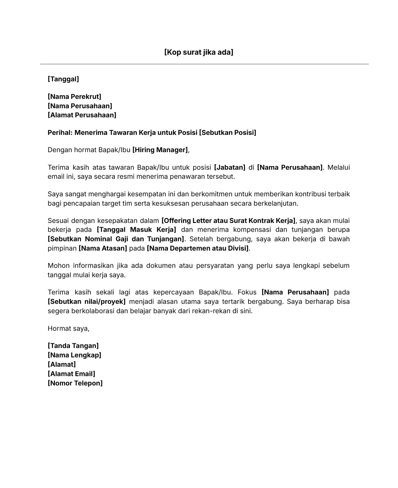 Cara membalas email tawaran kerja