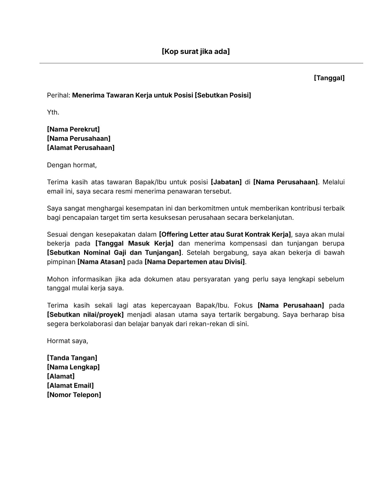 Cara membalas email tawaran kerja