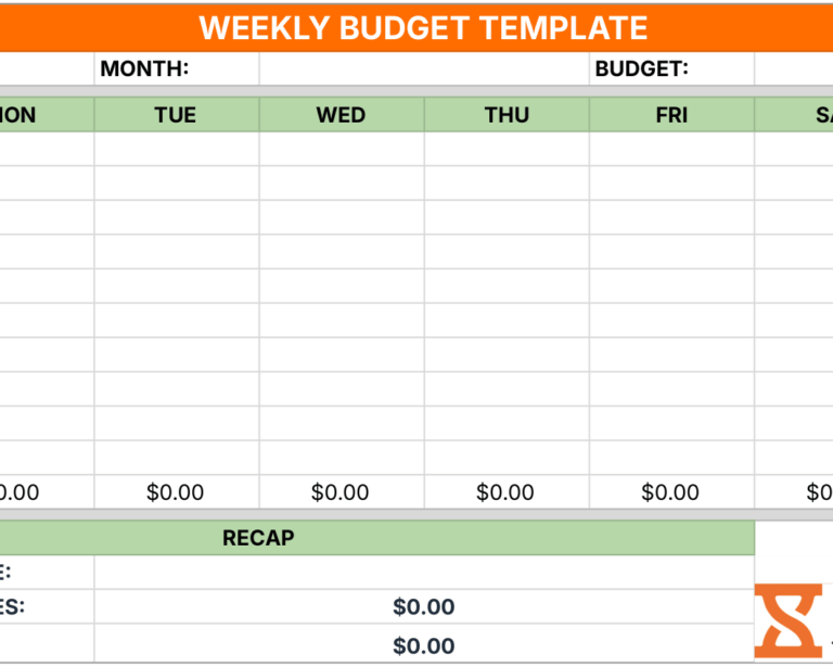 header image for the weekly budget template