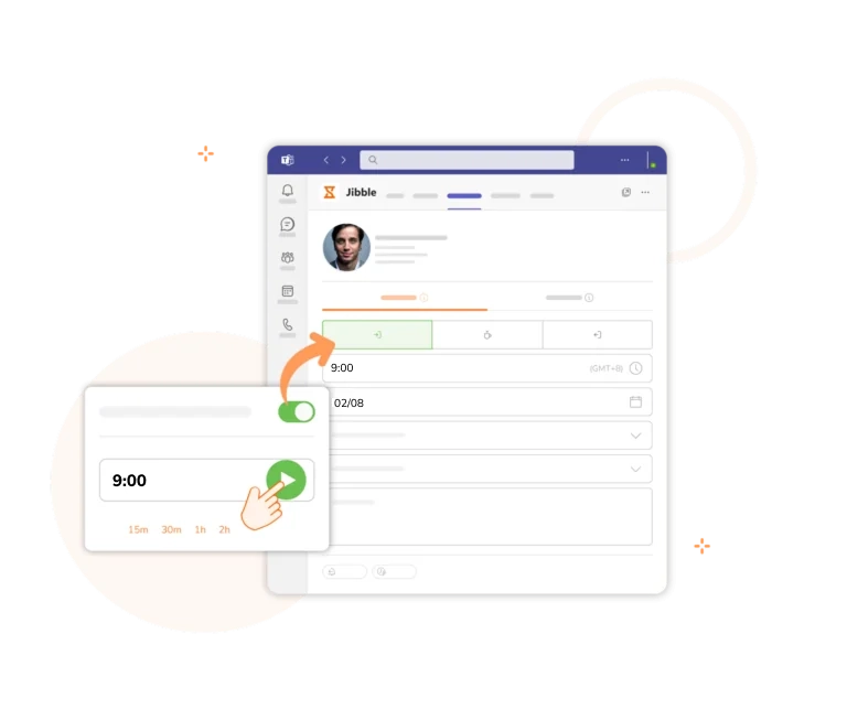 Pointage via Jibble sur MS Teams