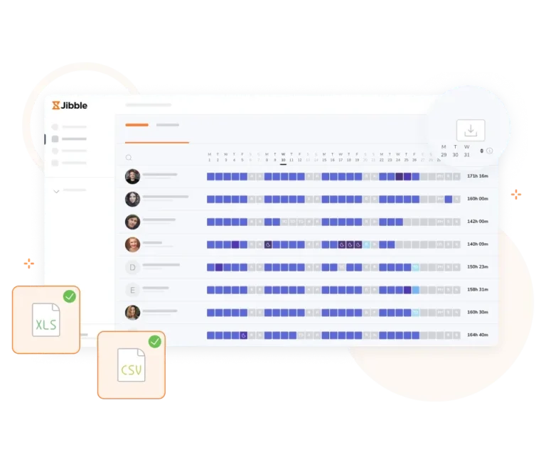 내보내기 가능한 근무시간표