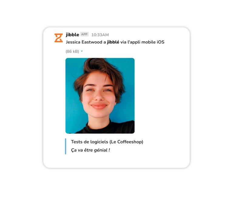 Notifications de suivi du temps sur Slack