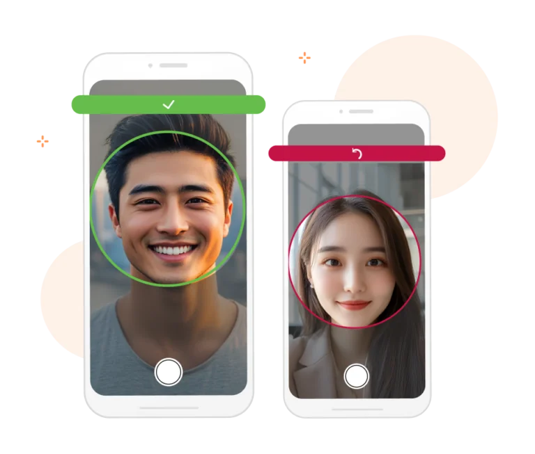 얼굴 인식 기능 남녀 이미지