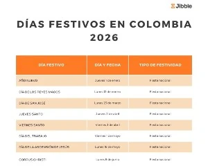 portada días festivos en Colombia en 2026