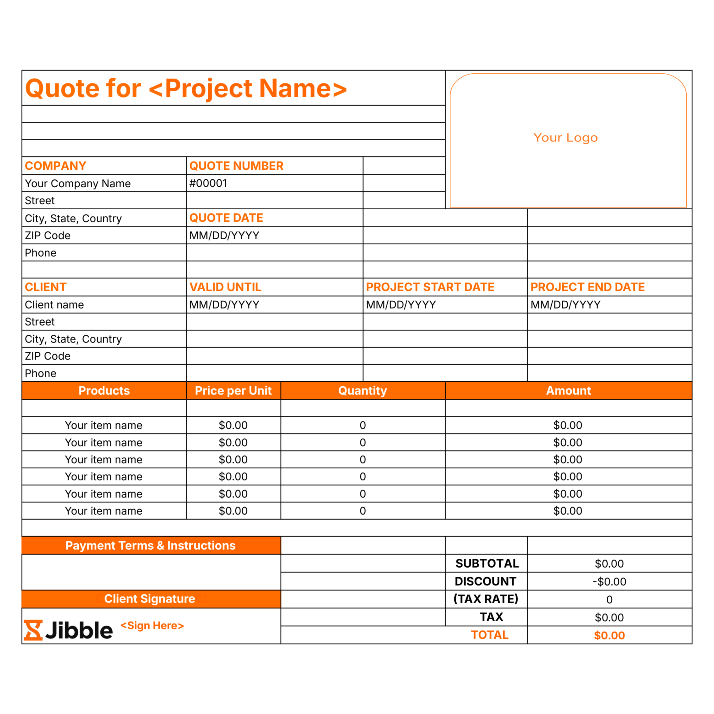 Business Quotes Template