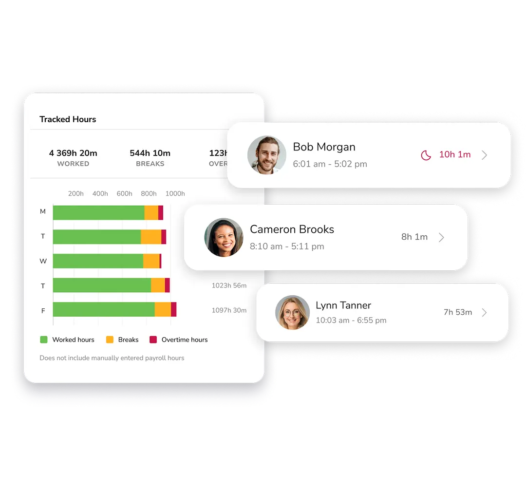Jibble time and attendance on mobile and web