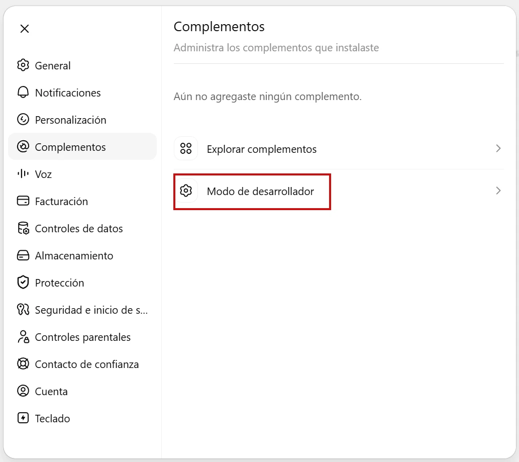 Cómo habilitar el modo de desarrollador en ChatGPT para Jibble MCP