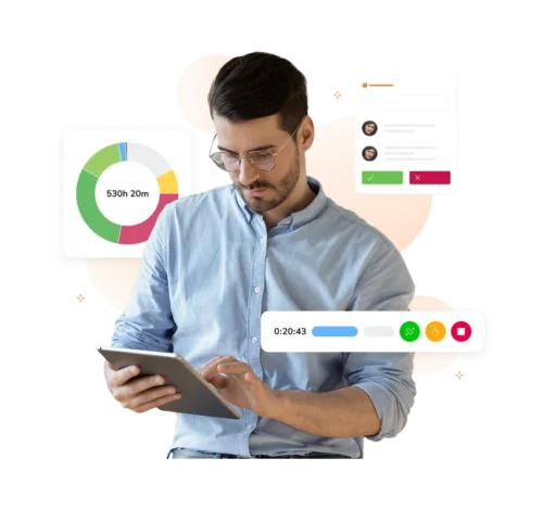 Produktionsgolvschef övervakar anställdas närvaro