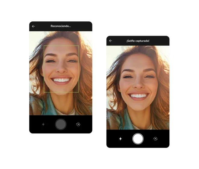 Verificación mediante selfie tomada al fichar la entrada para confirmar la identidad del empleado