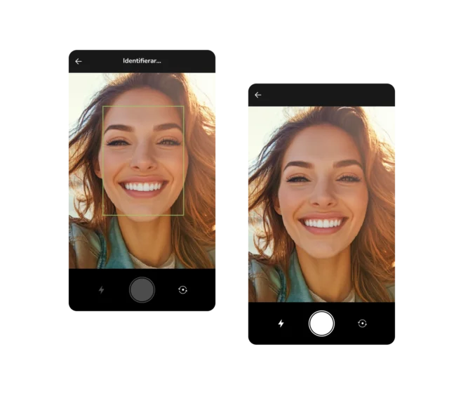 Selfieverifiering som tas vid incheckning för att bekräfta anställds identitet