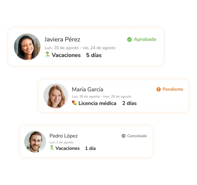 El gerente revisa y aprueba las solicitudes de licencia de los empleados