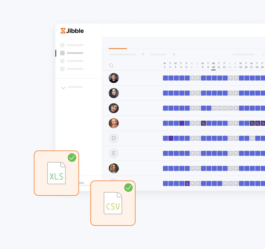Exporting attendance and payroll reports from Jibble time tracking software