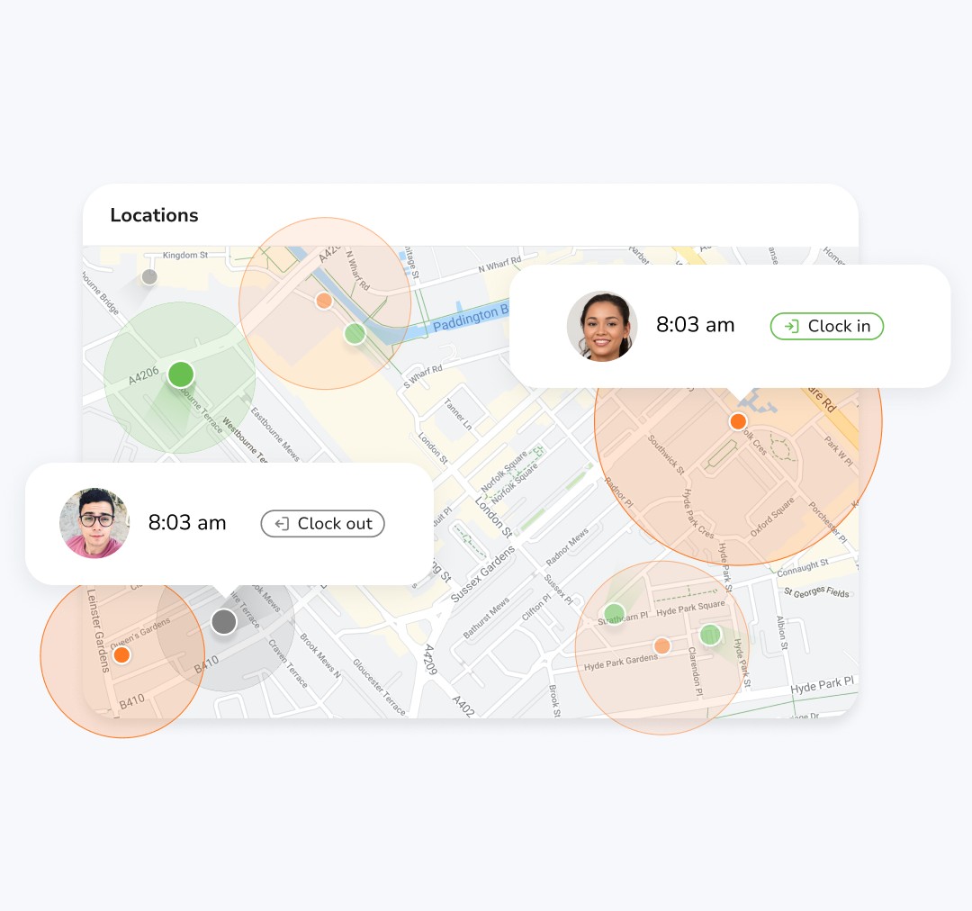 Setting up a geofence zone to restrict employee clock-ins to a job site