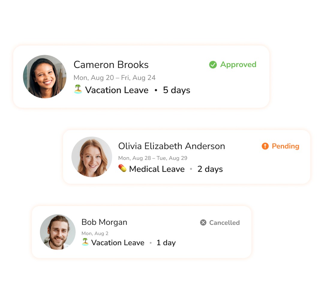 Manager reviewing and approving employee leave requests