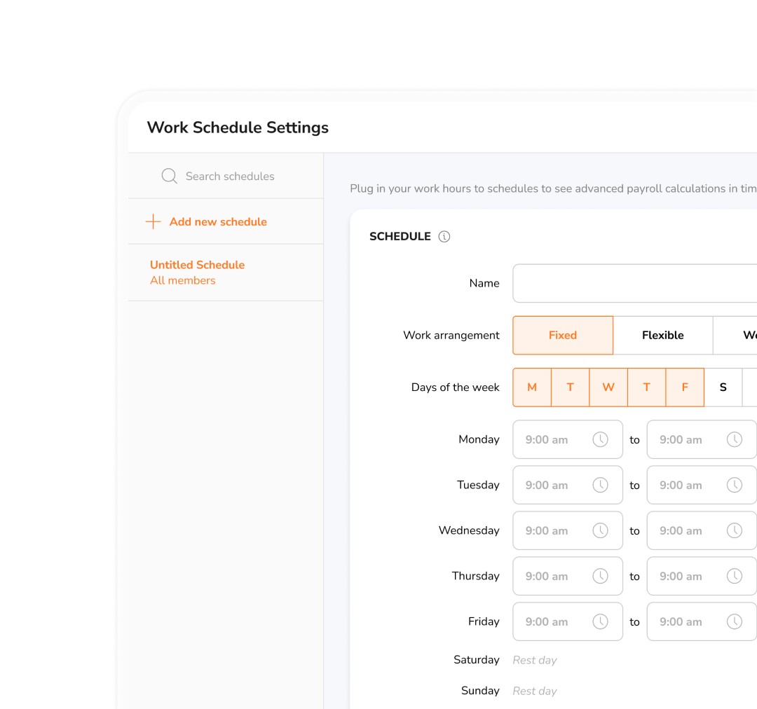 Creating and publishing employee work schedules