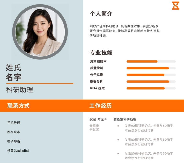 简历模板预览