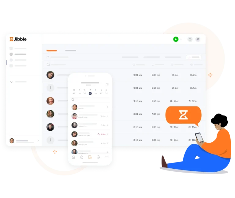 aplikasi time tracking jibble web and mobile