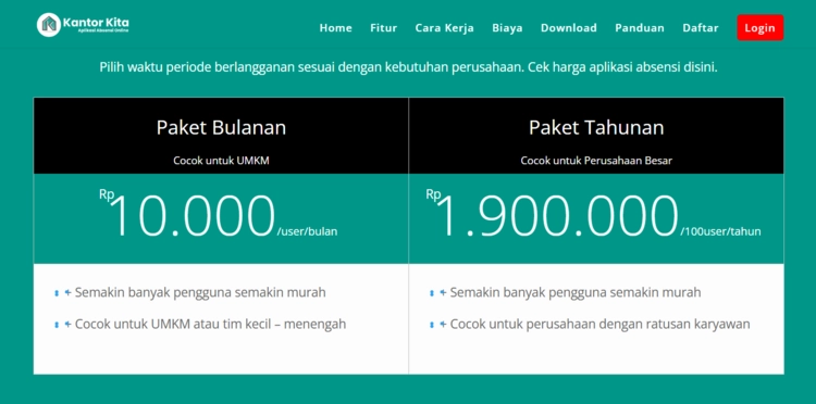 harga kantor kita