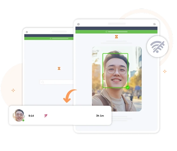 Mode kios Jibble saat offline