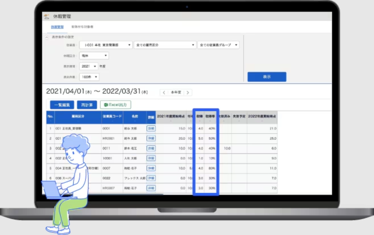 freee勤怠管理Plusの有給管理