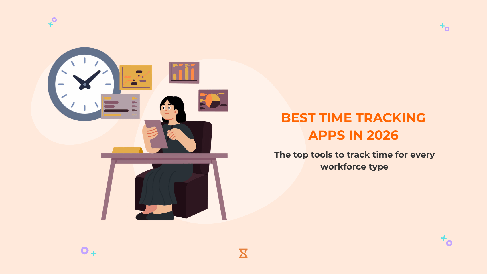 best time tracking apps in 2026, including jibble, conencteam, deputy, replicon, trackingtime, and everhour