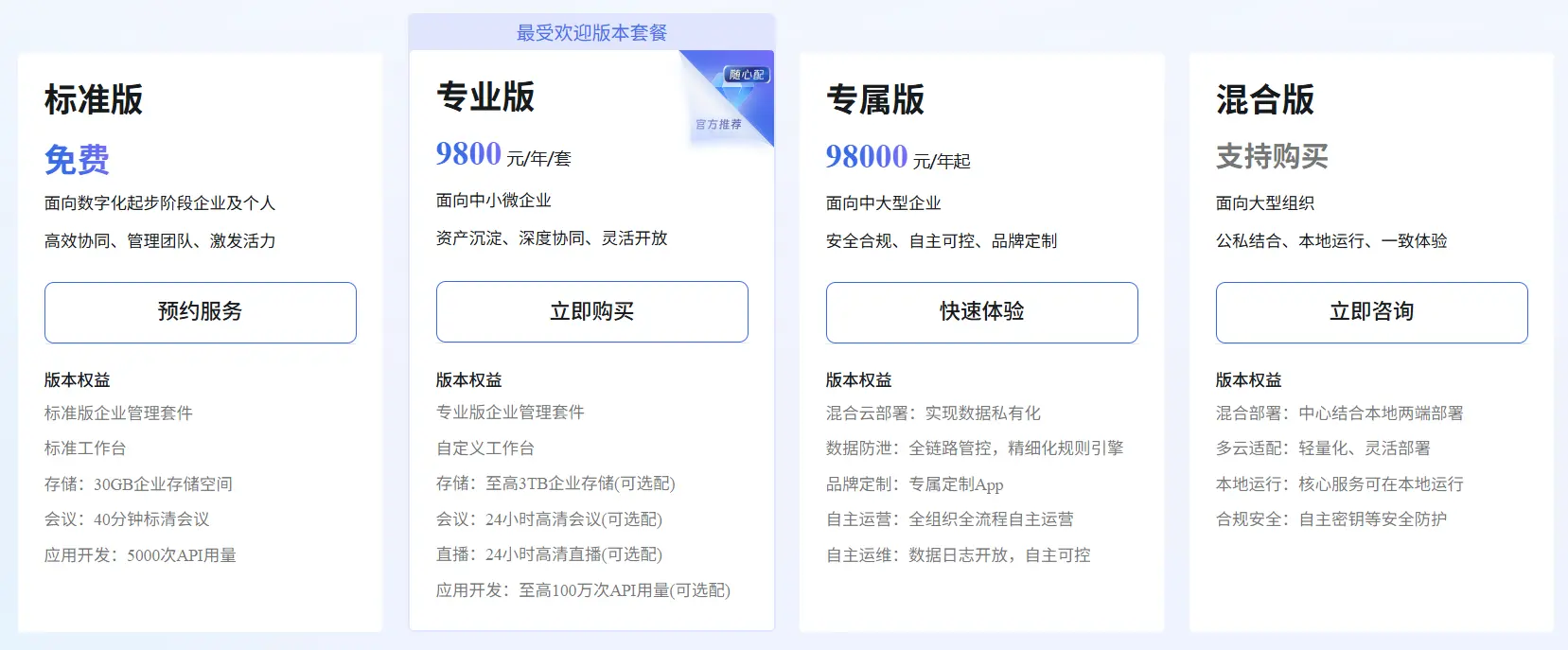 钉钉的定价和功能