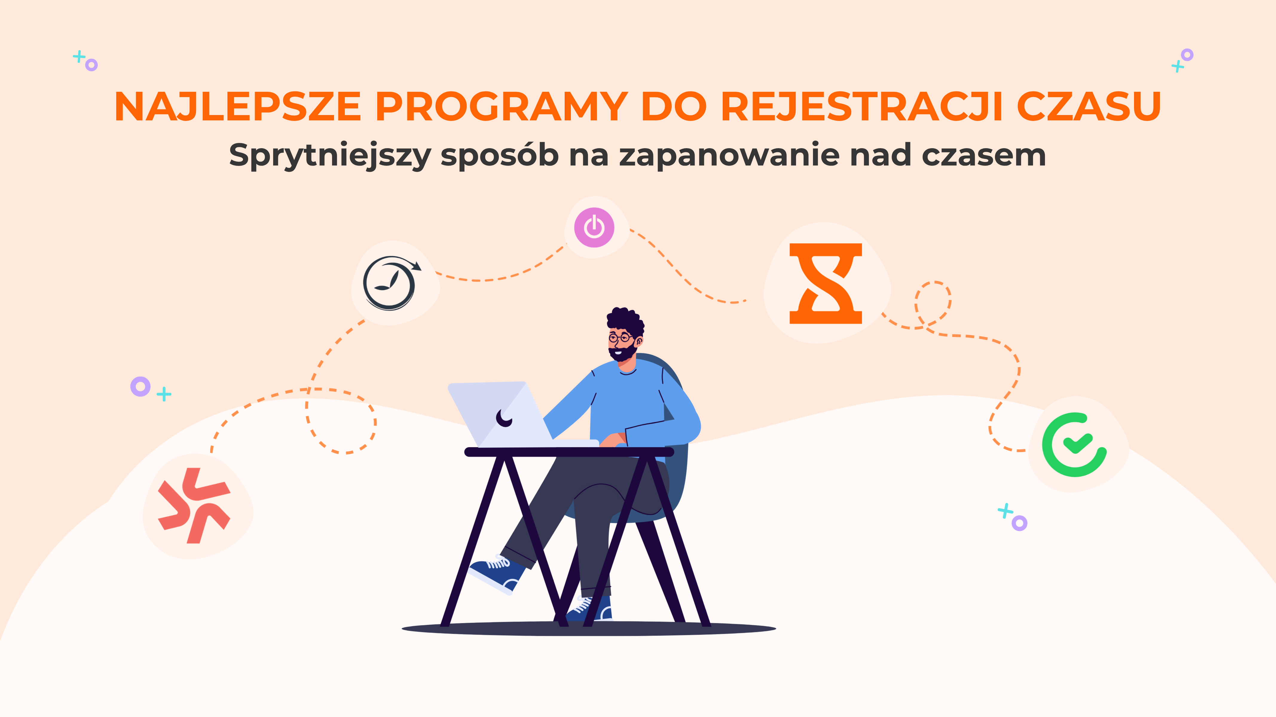 Grafika przedstawiająca najlepsze programy do rejestracji czasu pracy.
