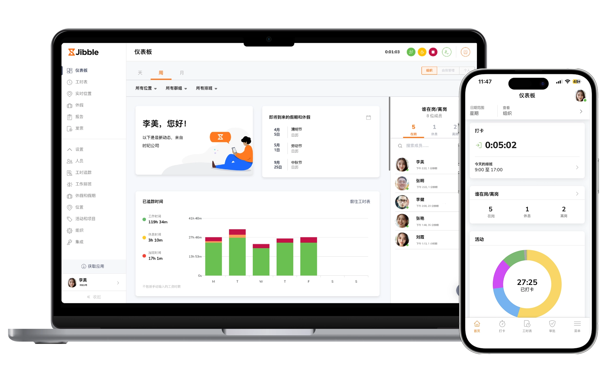 仪表板 + 移动 APP