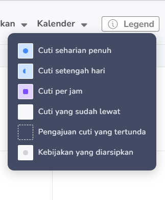 legenda di kalender cuti jibble