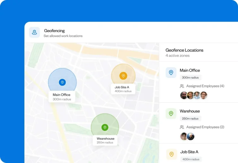 Buddy Punch geofencing feature