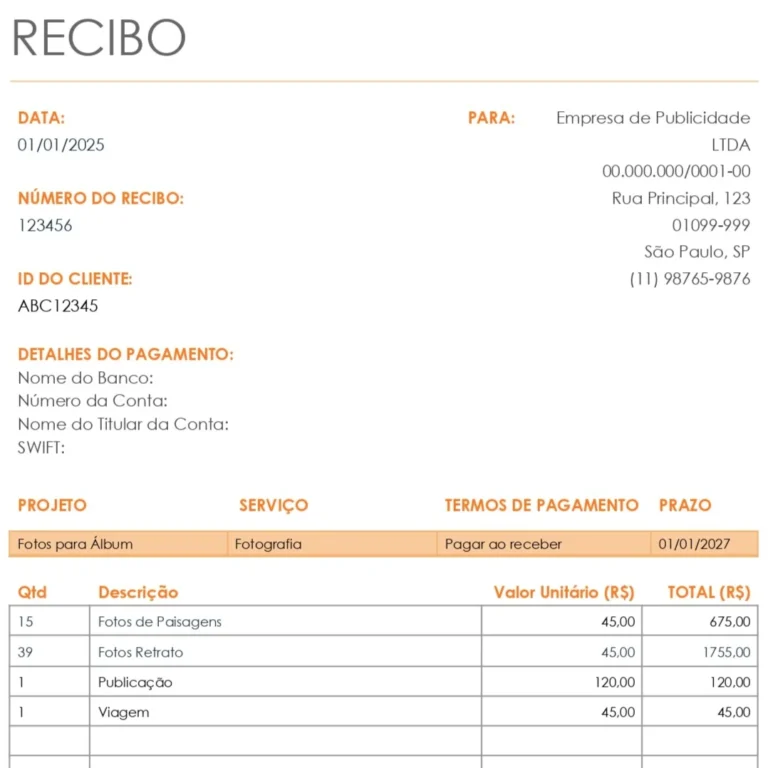 ícone modelo de recibo para freelancers