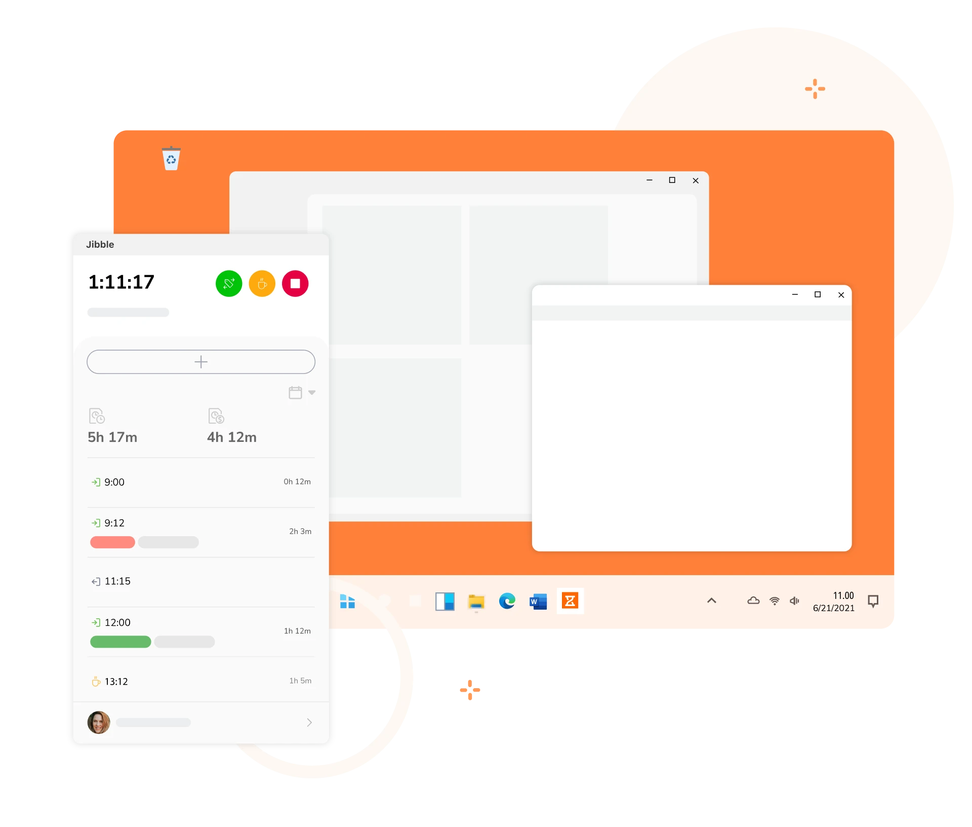 Application de bureau de Jibble