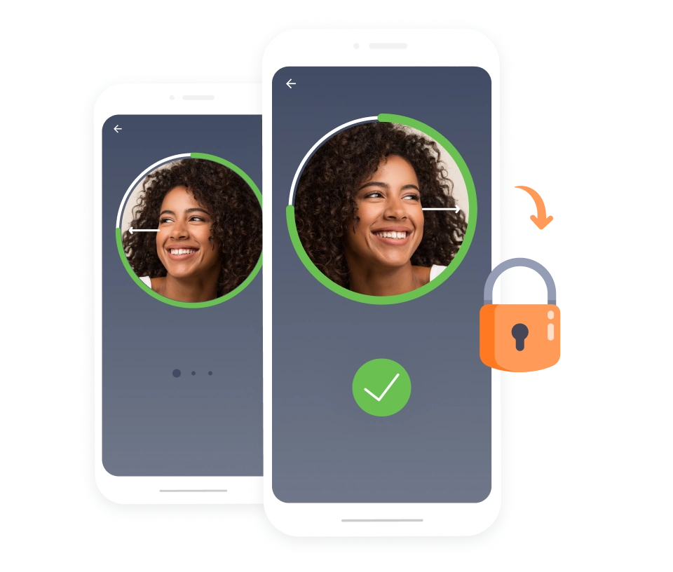 Jibble face recognition enrollment scanning a face from multiple angles to build a secure biometric profile