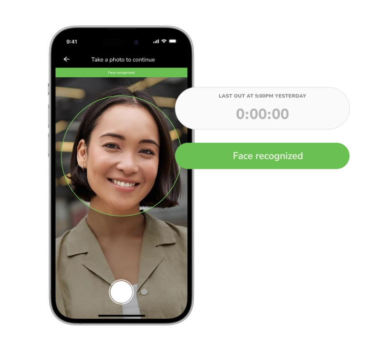 Face recognition clock-in