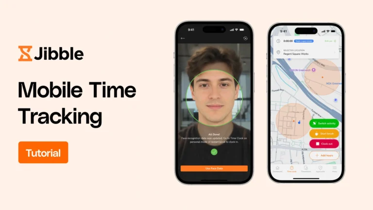 Tracking time on Jibble's mobile app thumbnail
