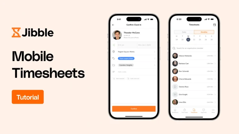 Using Jibble's timesheets on mobile app thumbnail